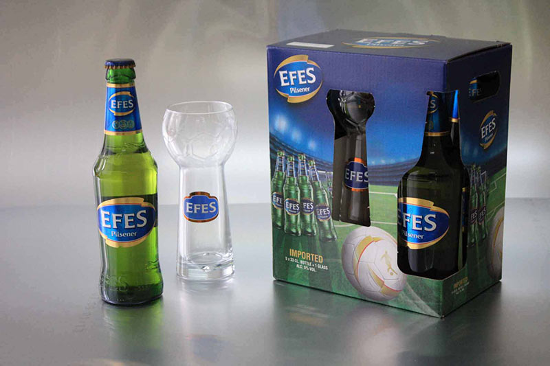Efes Pilsen 5 Bottles + 1 Glass Packaging <br /><b>ASD</b> Gold Packaging
